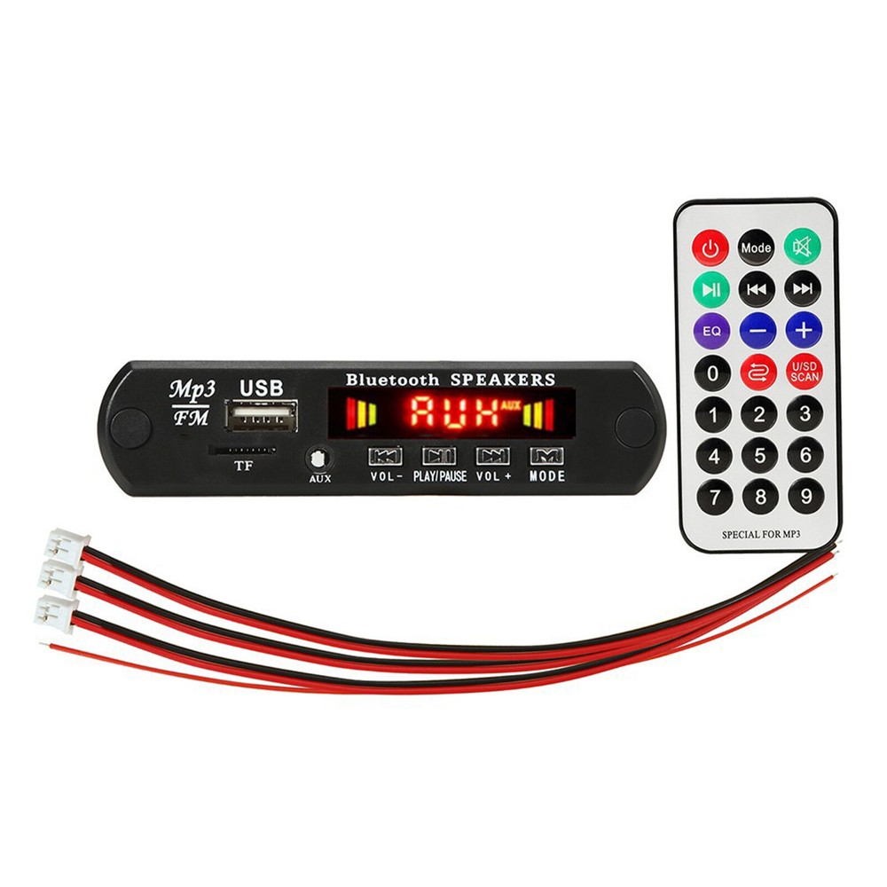 25W 12V Amplifier MP3 Player Decoder Board Bluetooth 50W Car FM Digital Module