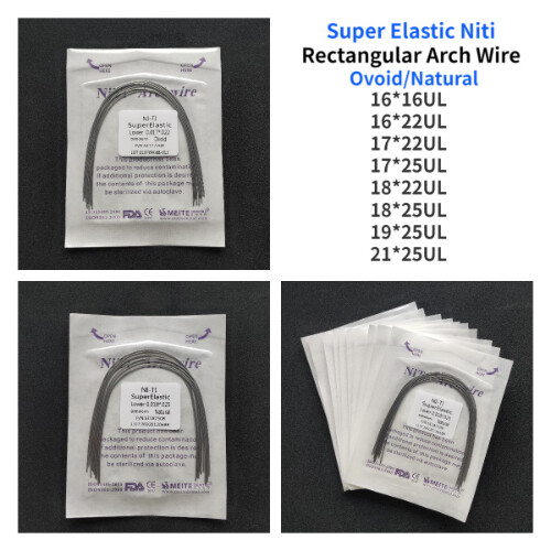 10Pcs Dental Super Elastic Niti Arch Wire Rectangular Bows Arcs Natural Form