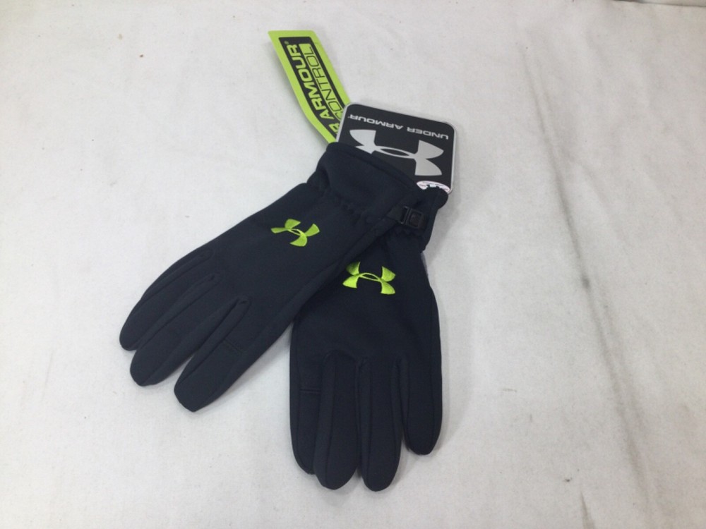 NEW Under Armour Scent Control Basic BLACK Gloves Medium Lightweight Winter