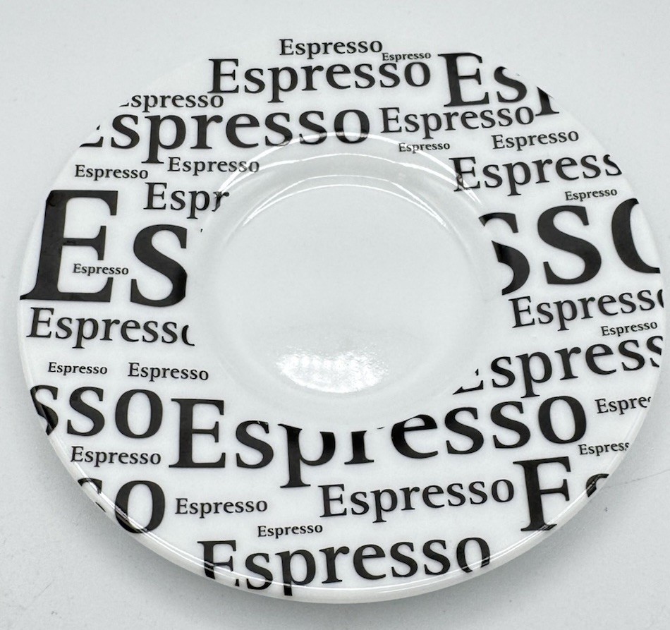 Könitz "Espresso" Cup and Saucer Set Eclectic Artsy