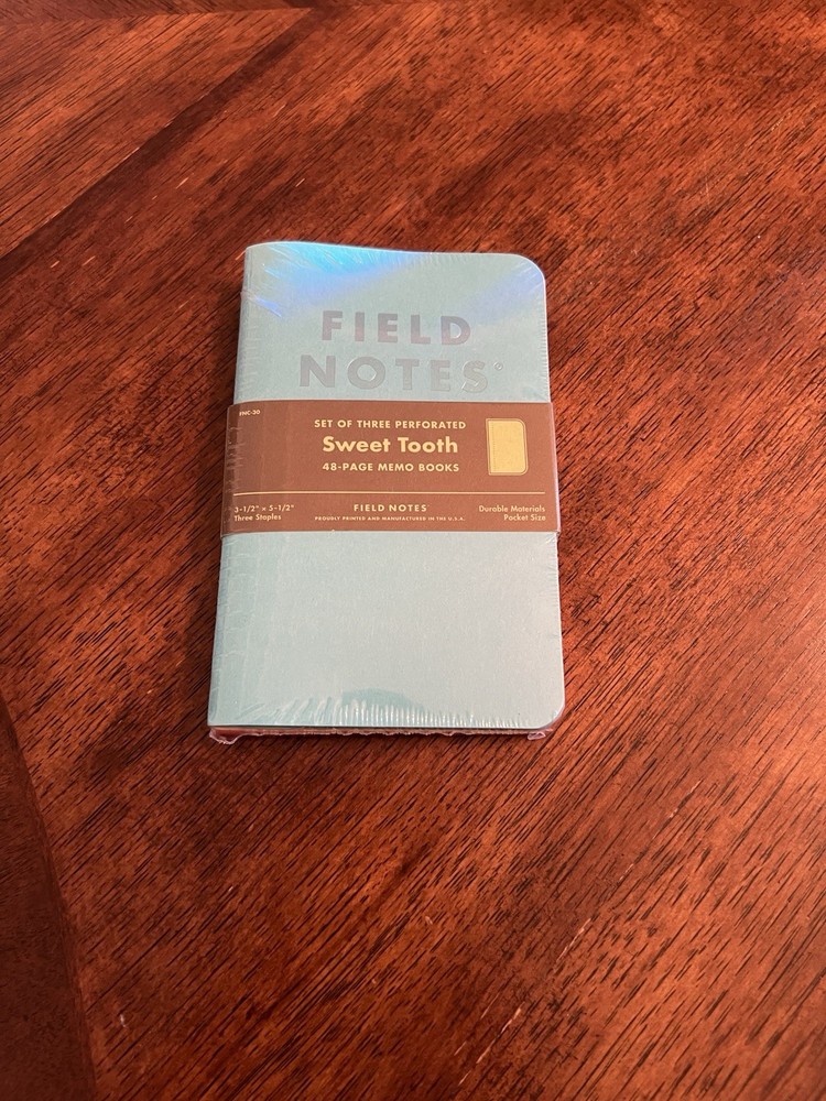 Field  Notes Notebooks Sweet Tooth 3 Notebooks New Sealed Pack