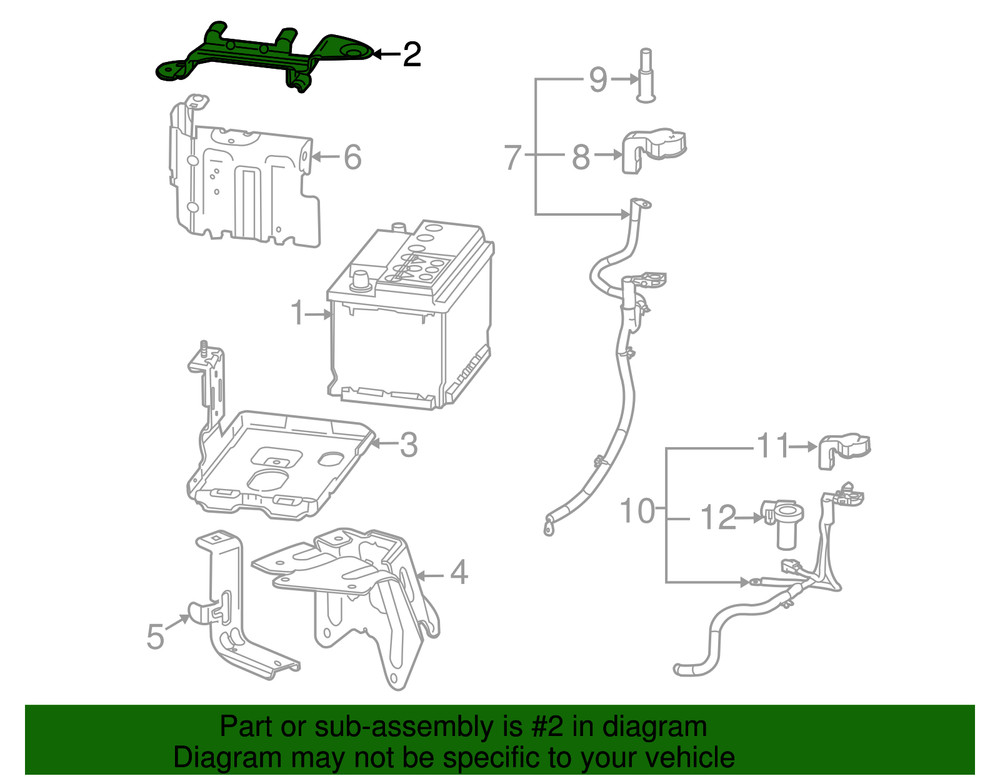 Genuine GM Battery Hold Down Retainer 25793527
