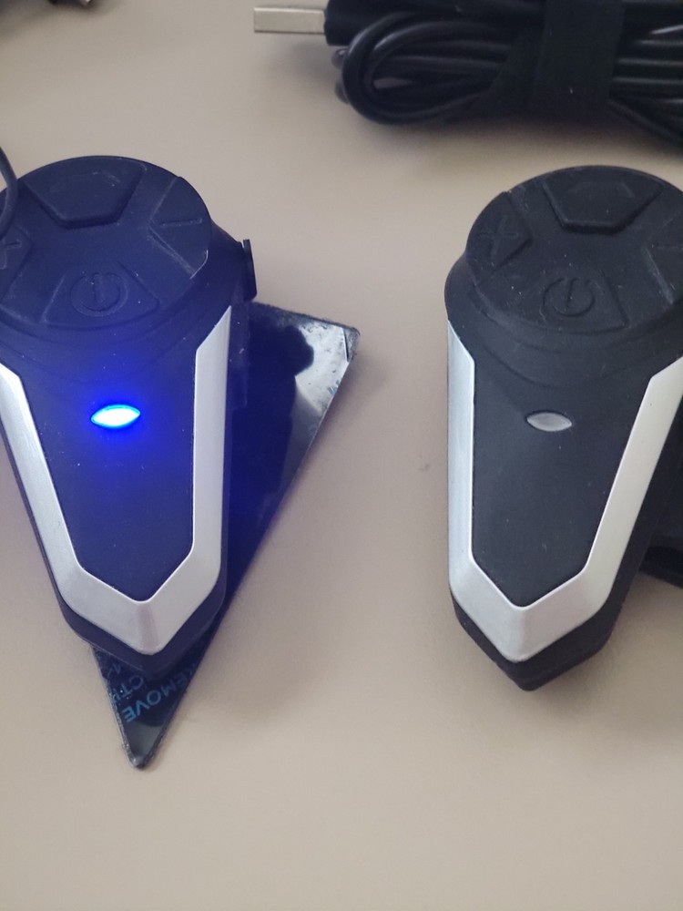 Helmet Bluetooth Headset, Two BT-S3 Motorcycle Bluetooth Intercom Headsets