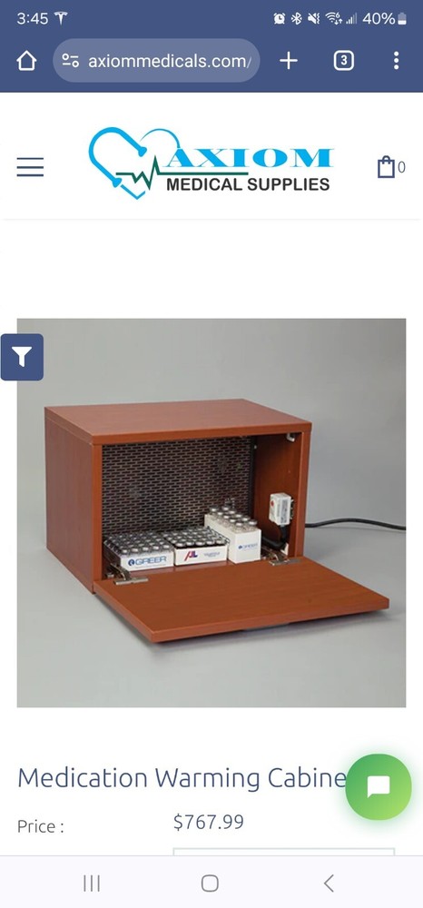 Medication Warming Cabinet