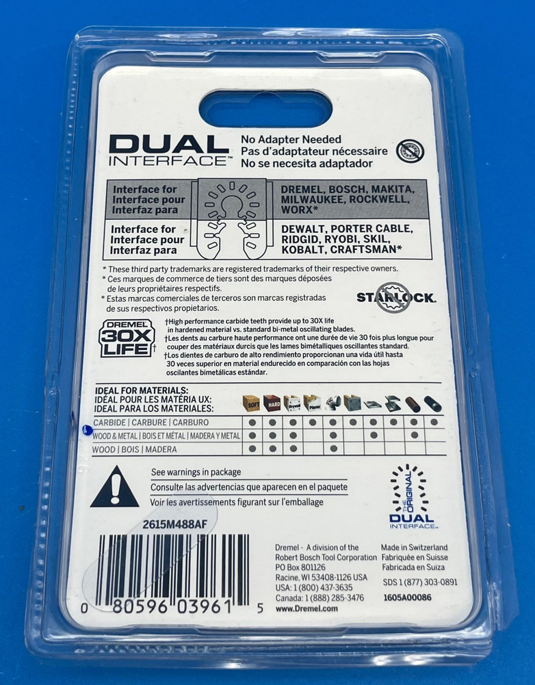 Dremel MM488BU Universal Interface Variety Cutting Blades 3pc