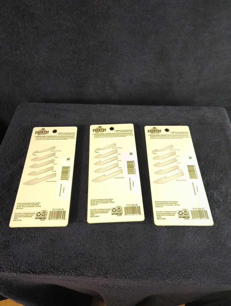 (3) MOSSY OAK 5PC REPLACEABLE BLADE SET ( NEW )