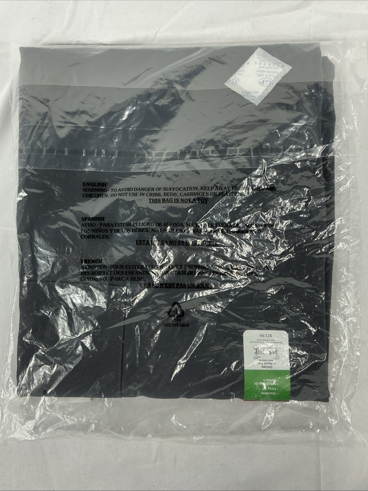 NWT Scrubstar Core Essentials Dark Grey Unisex V-Neck Scrub Top 2XL