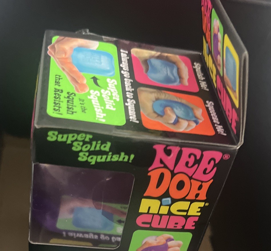 Nee Doh-Nice Cube-Super Solid Squish-Purple-Sealed