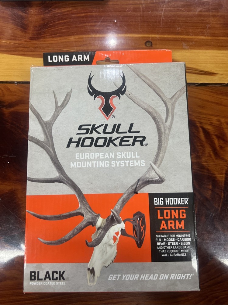 Skull Hooker- Big Hooker Long Arm Mount Black