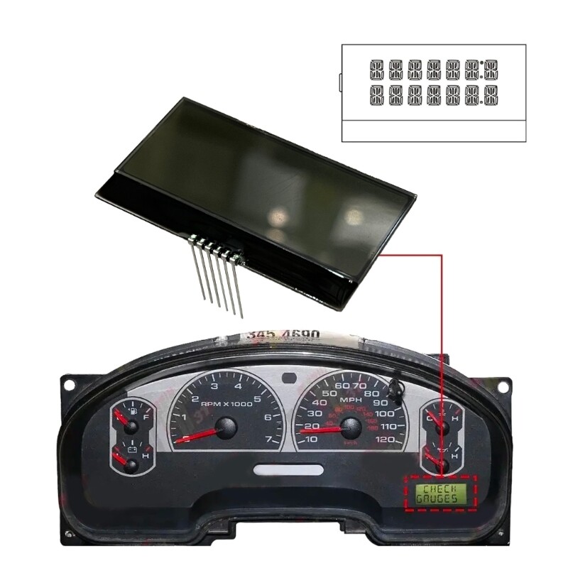 LCD Display Screen Instrument Cluster Dashboard Replace Screen for F150 2004-08