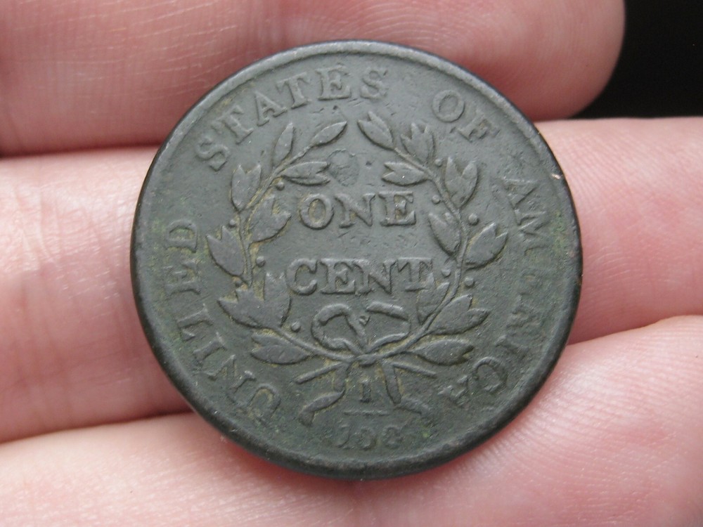 1801 Draped Bust Large Cent Penny- Fine/VF Reverse Details