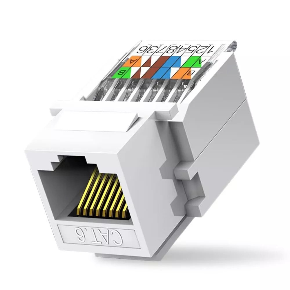 Rj45/Cat6 Tool-Less Keystone Jack Connector Adapter, Keystone Module 10PCS