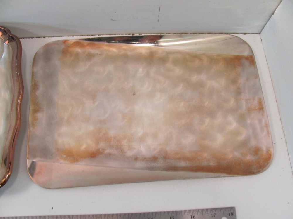 WMF IKORA Germany POLISHED BRASS SERVING TRAY SET