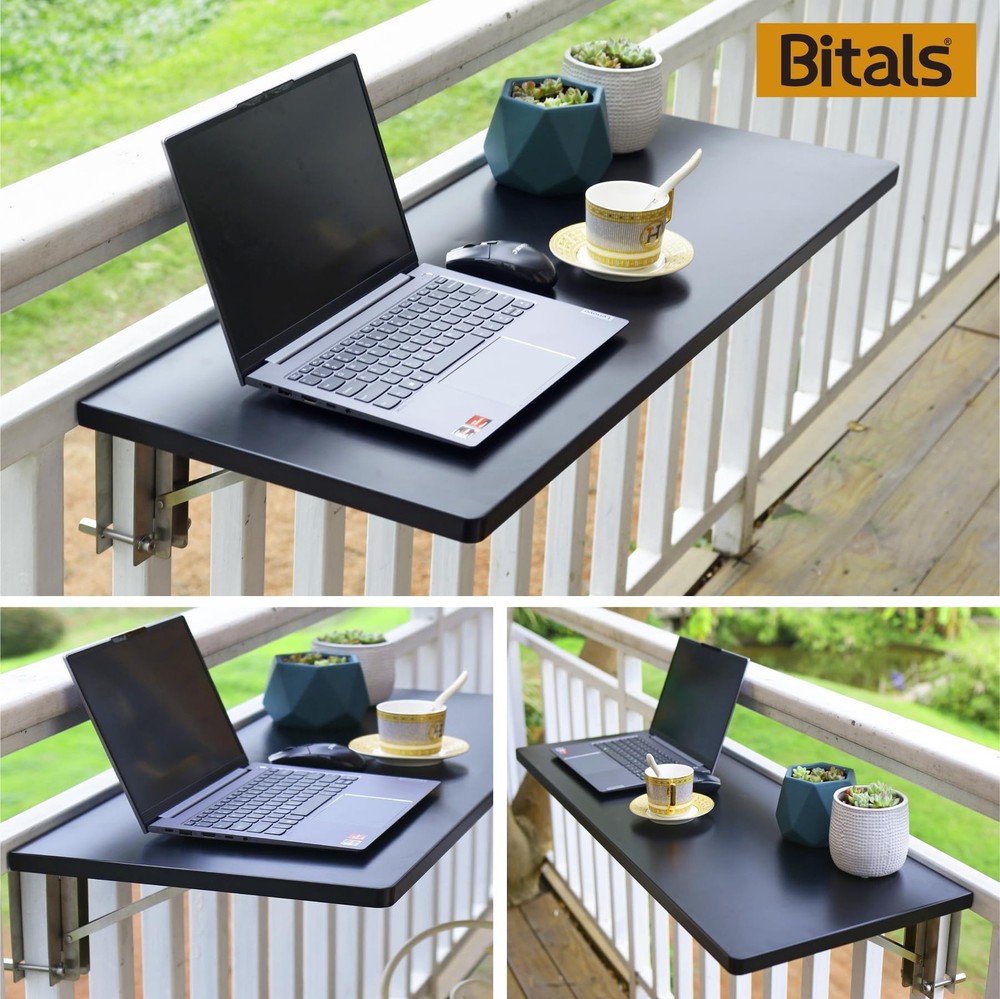 BITALS 304 Stainless Steel Deck Railing Adjustable Slide Rail Railing Folding