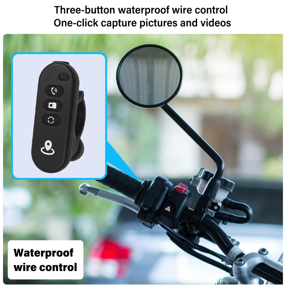 5.99" Motorcycle Navigation GPS Touch Screen Wireless CarPlay Android Auto +Cam