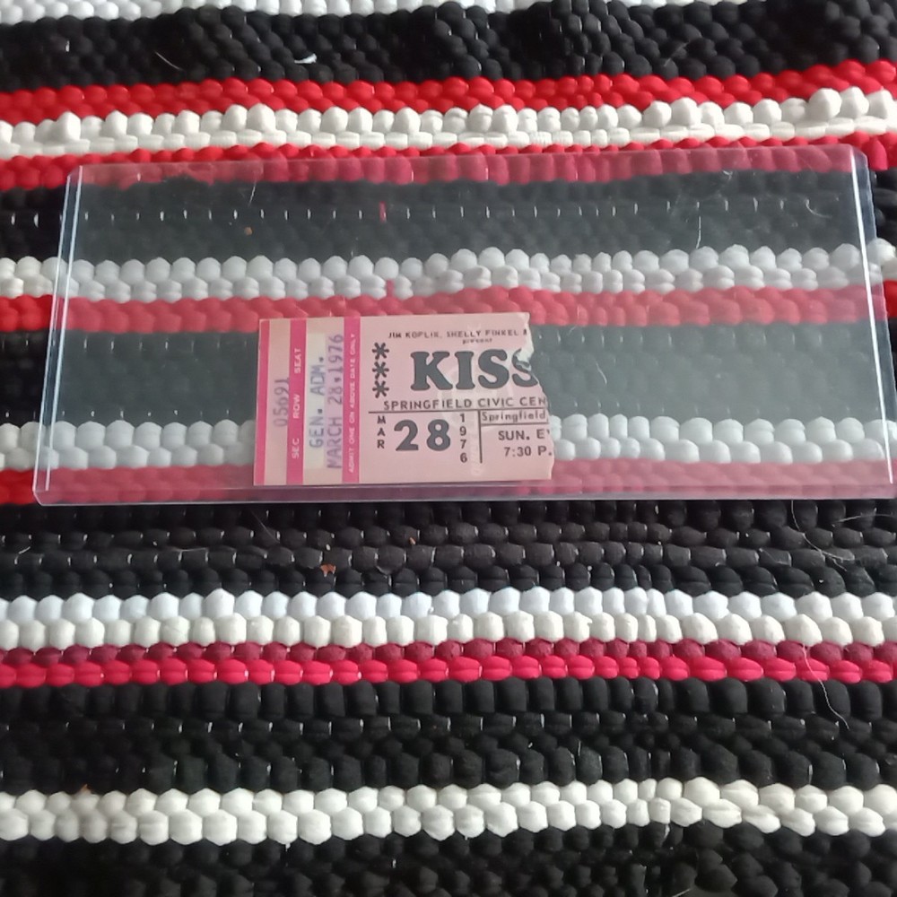 Kiss 💋 Ticket Stub Alive Tour 3-28-76, Springfield Massachusetts 🎸 Kisstory