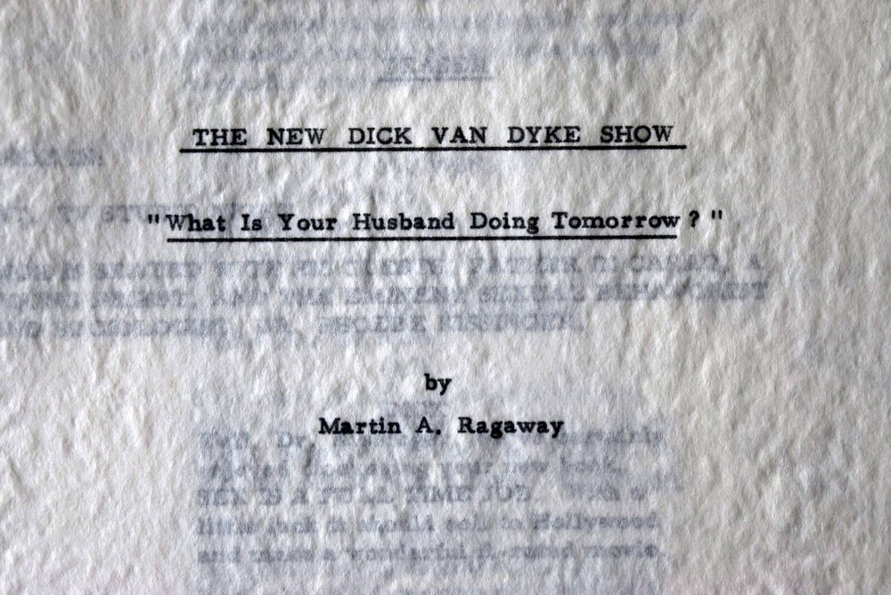 1970 The New Dick Van Dyke Show Original Type Written Screenplay Script