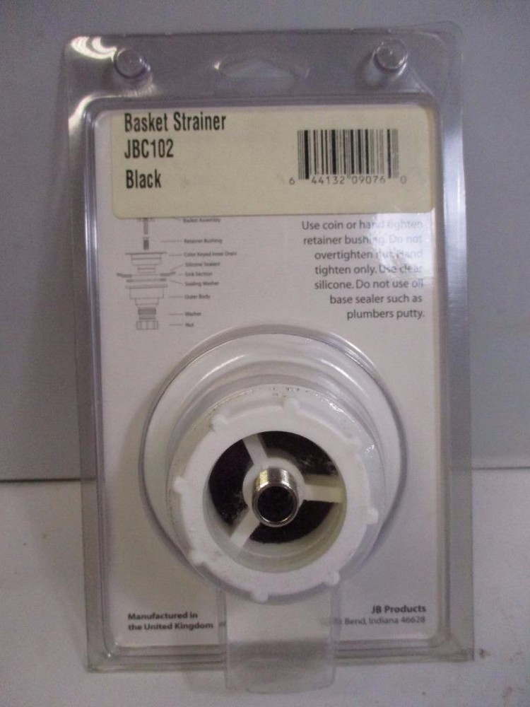 JB Black Basket Strainer Assembly JBC102