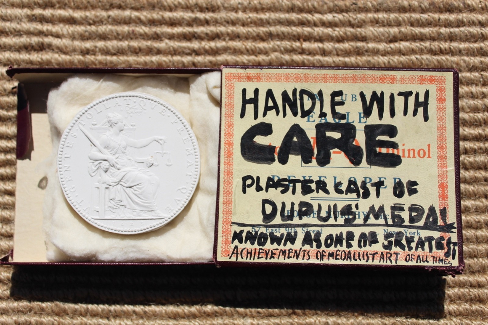 Art Medals Bronze Plaster CAST - SIGNED By Victor Brenner RARE - One Of A Kind!