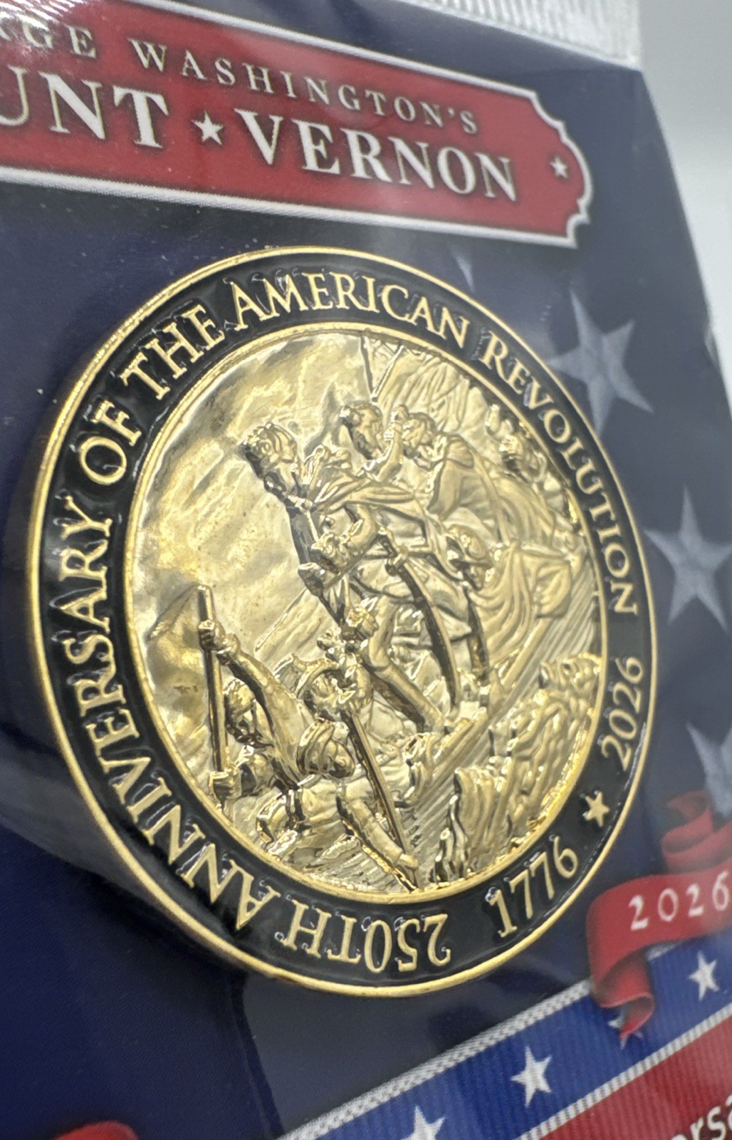 George Washington Mount Vernon 250th Anniversary Lapel Pin Revolution