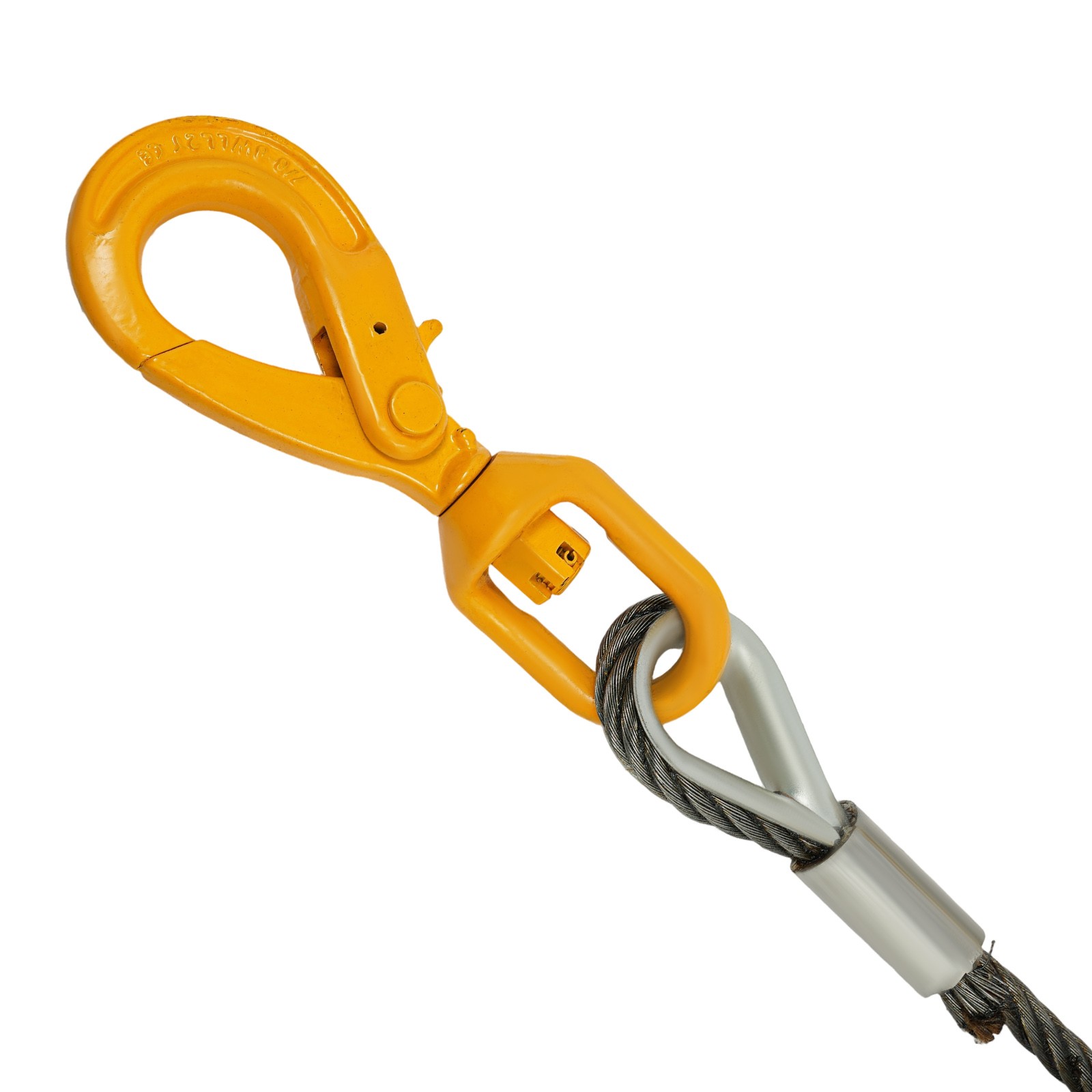 9/16in*100FT Steel Winch Cable Wire Rope w/ Swivel Self-locking Hook 4409.25 lbs