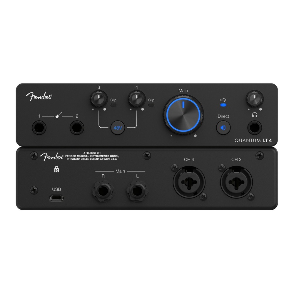 Fender Studio Quantum LT 4 4x2 USB-C Audio Interface (Black)