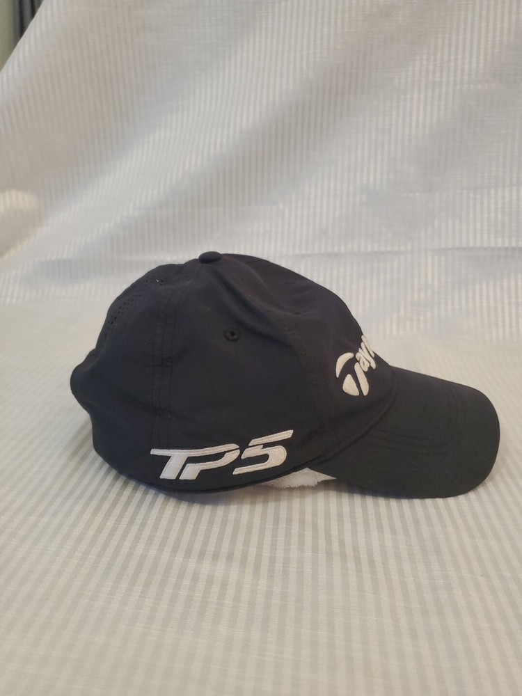 TaylorMade TP5 Black Vented Golf Hat Cap Adjustable
