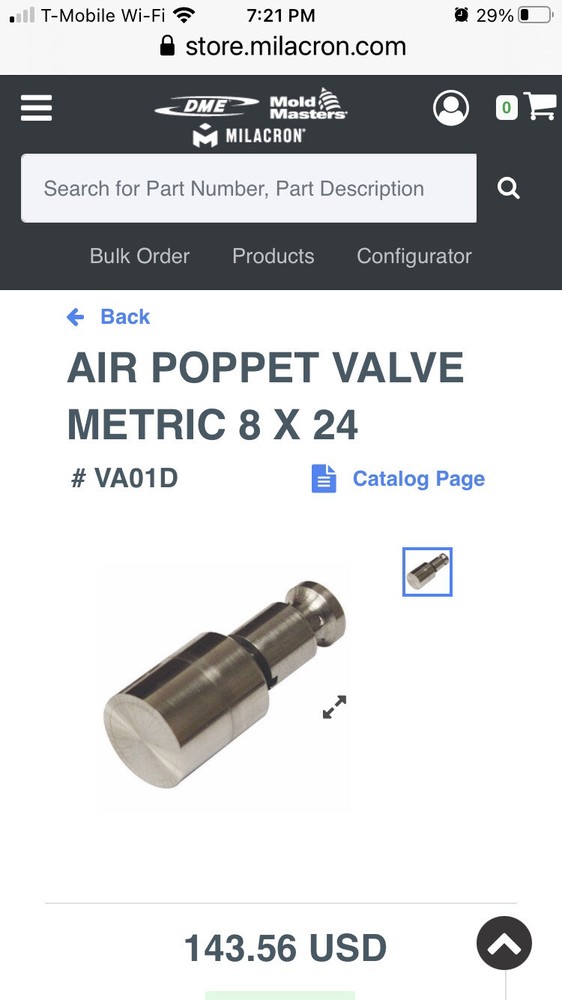 Air poppet valve VA01D