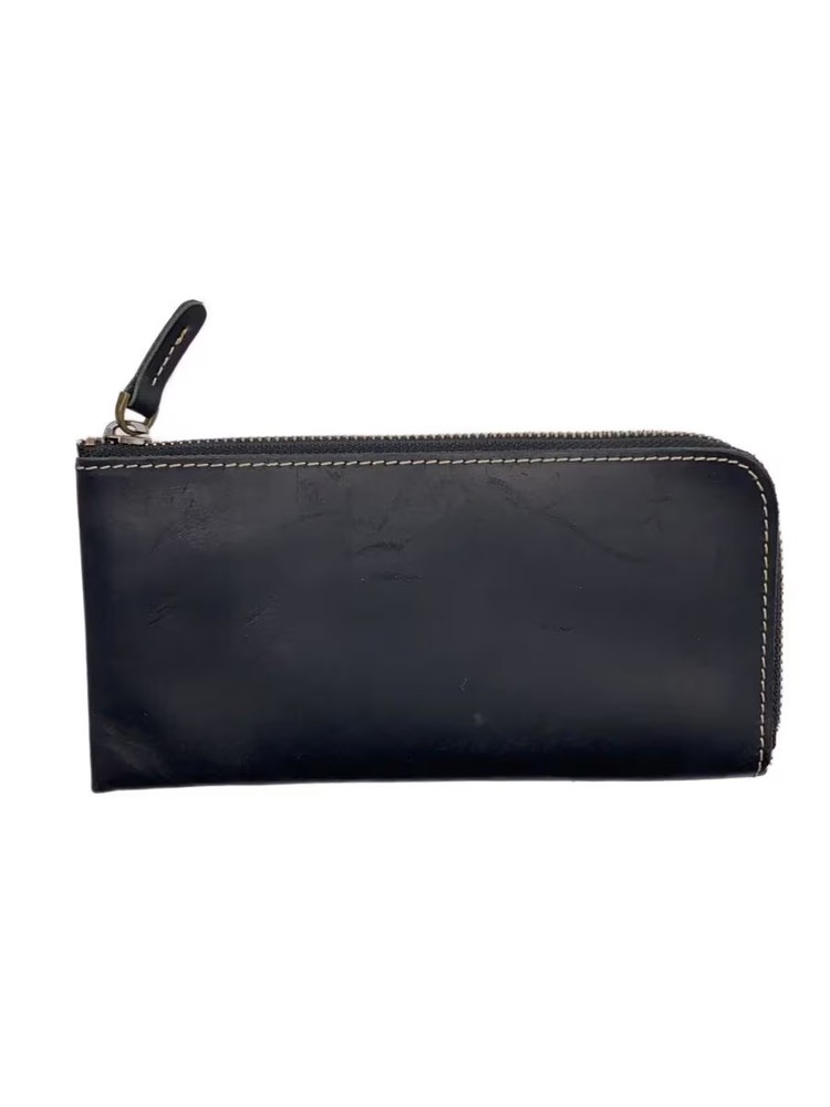 Other Brands Long Wallet Black Plain Men's