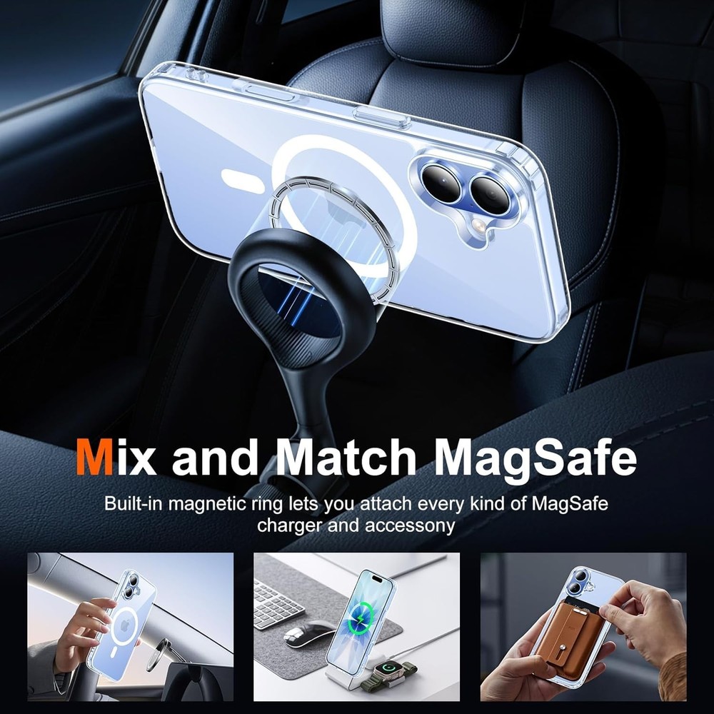 Temdan for iPhone 17 Case Clear with Screen Protector Compatible with Magsafe...