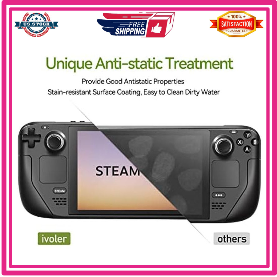 2-Pack Matte Screen Protector for Steam Deck 7.0/Steam Deck OLED 7.4 Mat