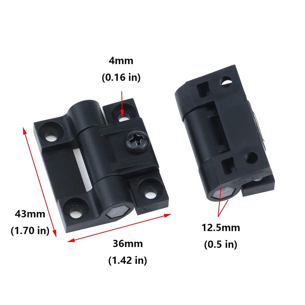 2 Pack 43mmx36mm 4 Countersunk Holes Plastic Adjustable Torque Position Contr...