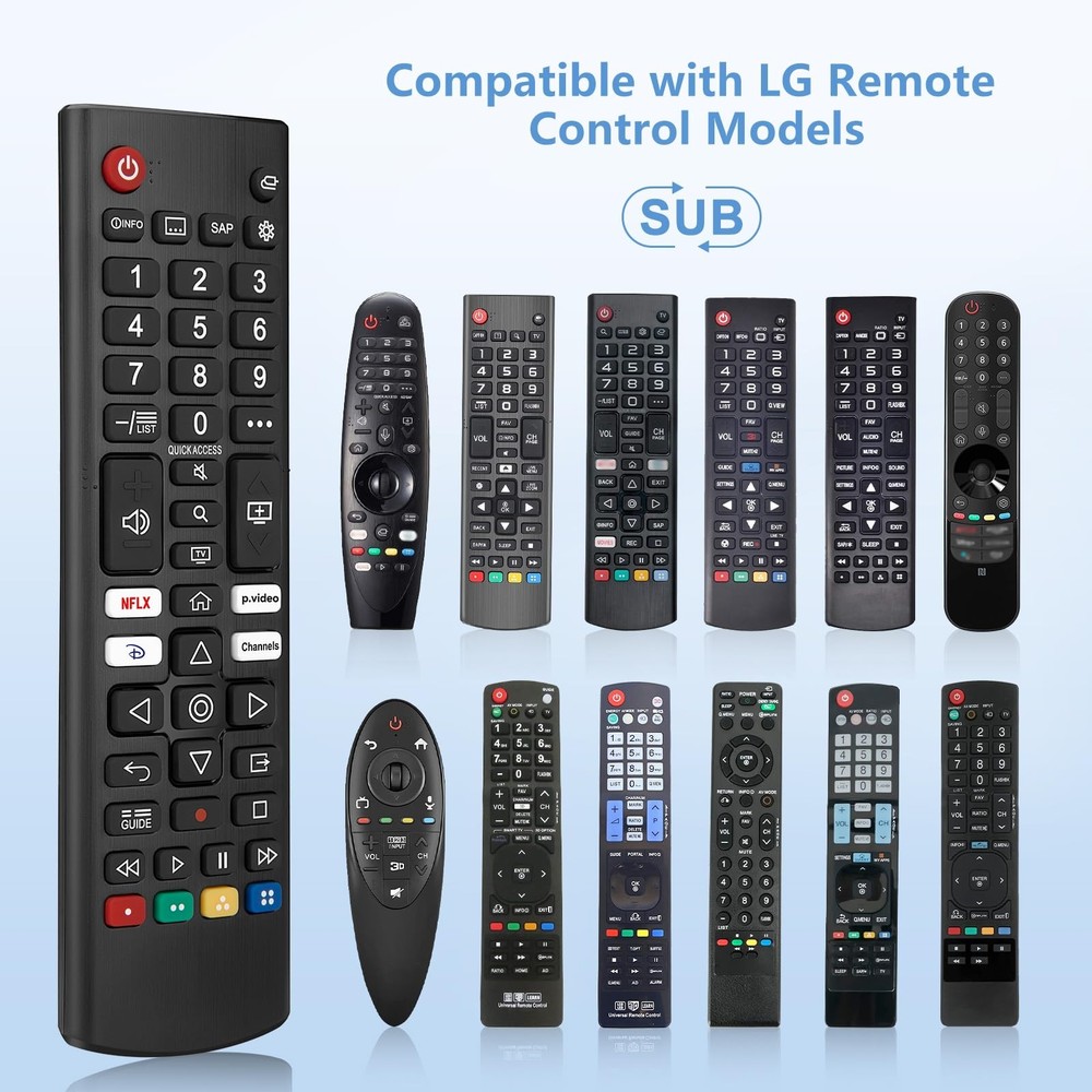 Universal-Remote for LG-Smart-TV-Remote-Control-Replacement(2017-2026) Black