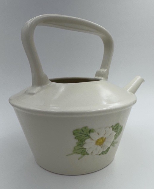Vintage Ceramic Teapot With Daisy Design
