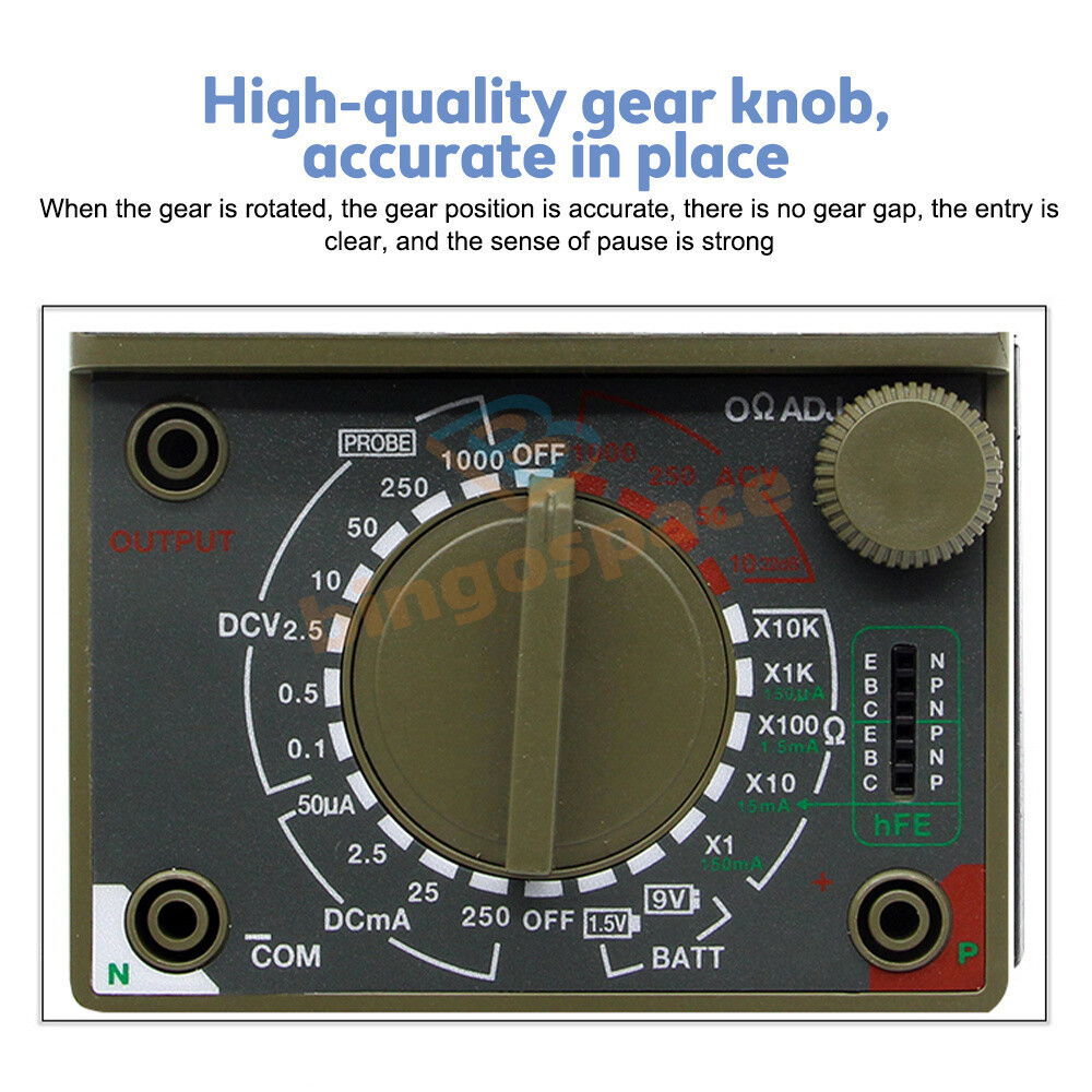 Multimeter DC AC Analogue Meter DE-960TR Multitester Resistance Volt Current Ohm