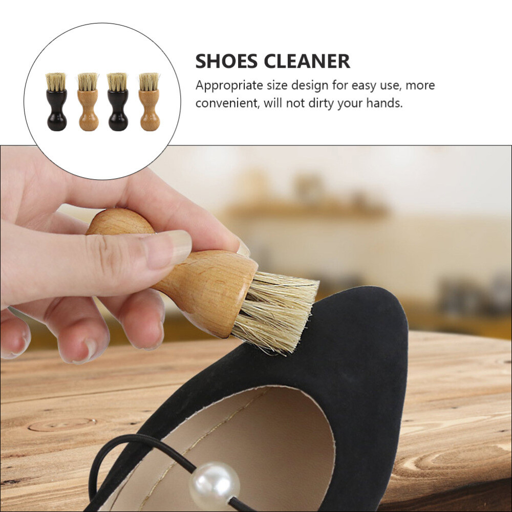 4PCS Practical Shoes Brush Boot Polish Applicator Boot Applicator Brush