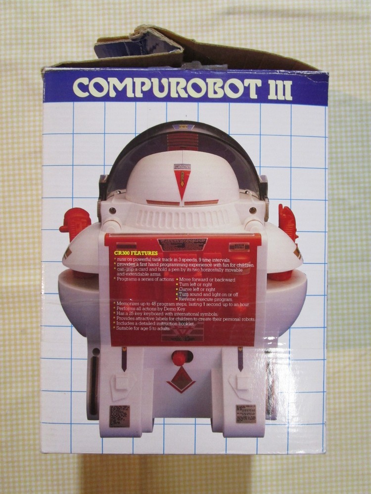 Axlon CR-300 COMPUROBOT III 3 Computerized, Programmable, Lights & Sounds CR300
