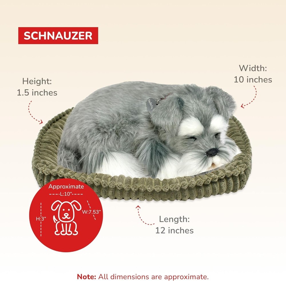 Lifelike Schnauzer Stuffed Interactive Pet Toy