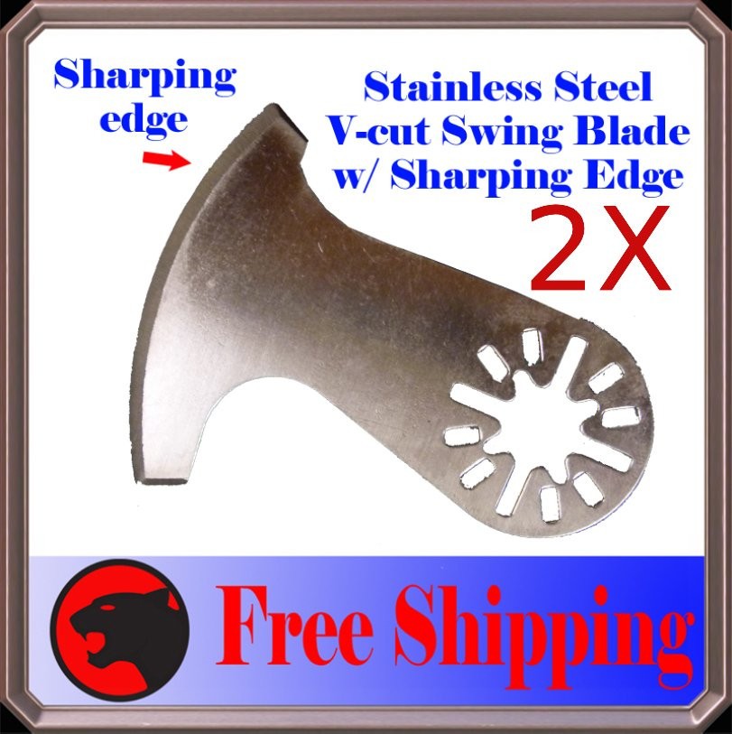 2x V-cut Swing Cut  Oscillating MultiTool Blade For Grout remover