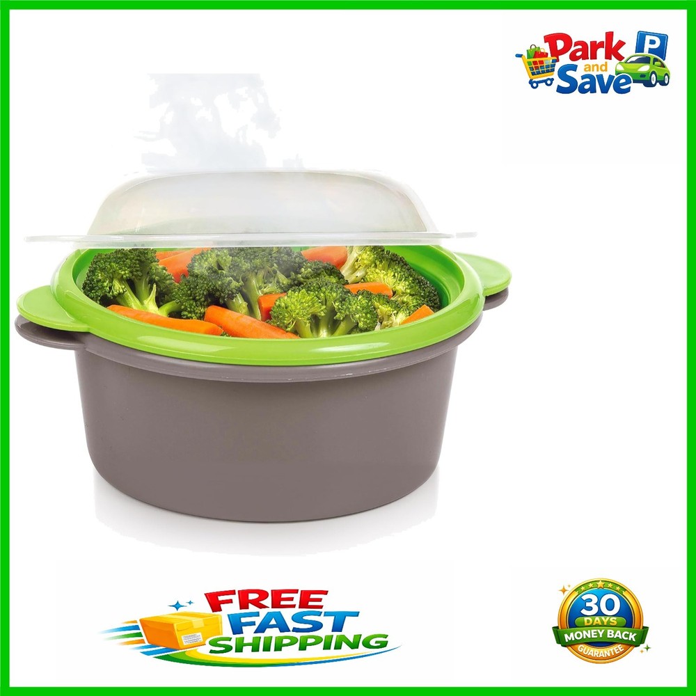Versatile Mini Microwave Steamer - 2-Cup Capacity for Quick Vegetables