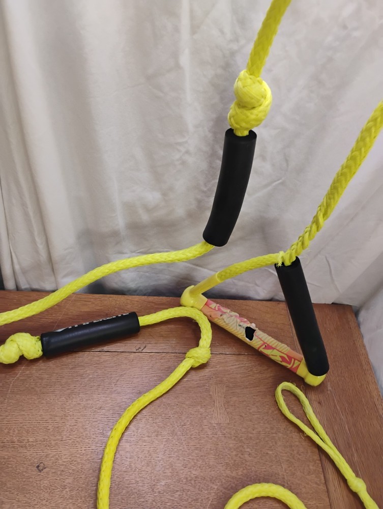 Hyperlite 20' Surf Wakeboard Waterski Breaded Rope W/ Handle Yellow