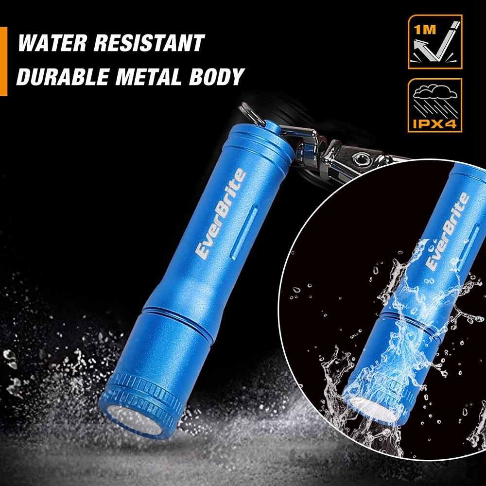 EverBrite Keychain LED Flashlight Mini Bright Key Ring Portable Pocket Torch NEW