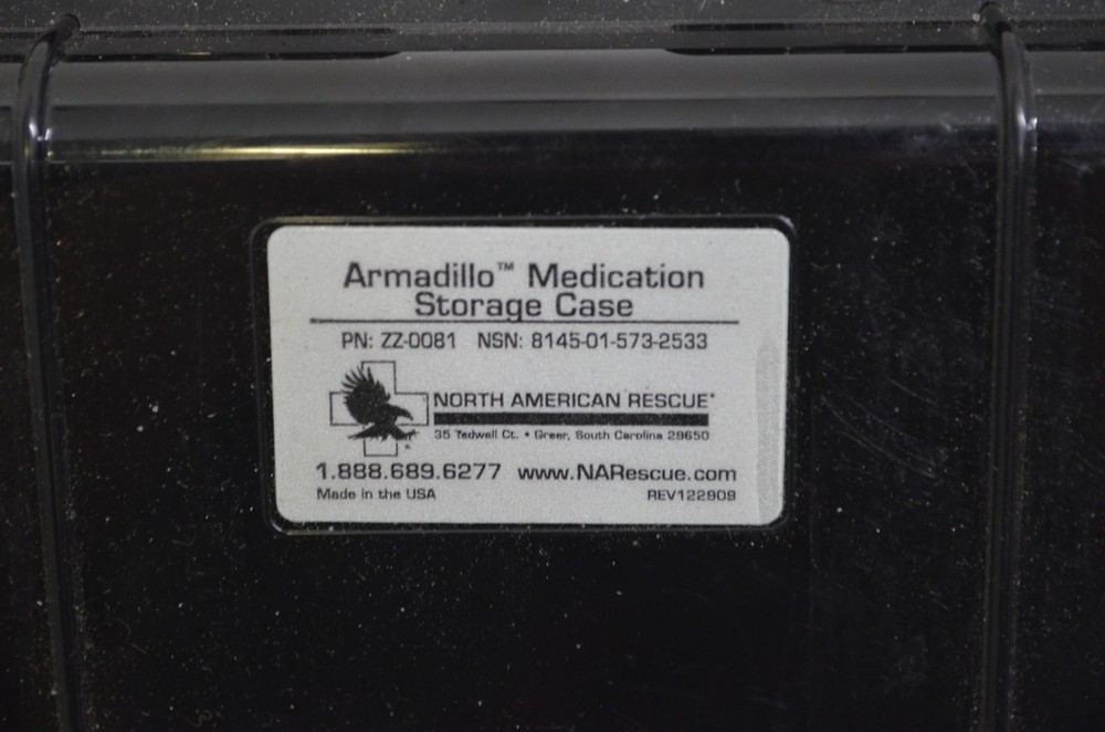 North American Rescue Armadillo Medication Storage Case