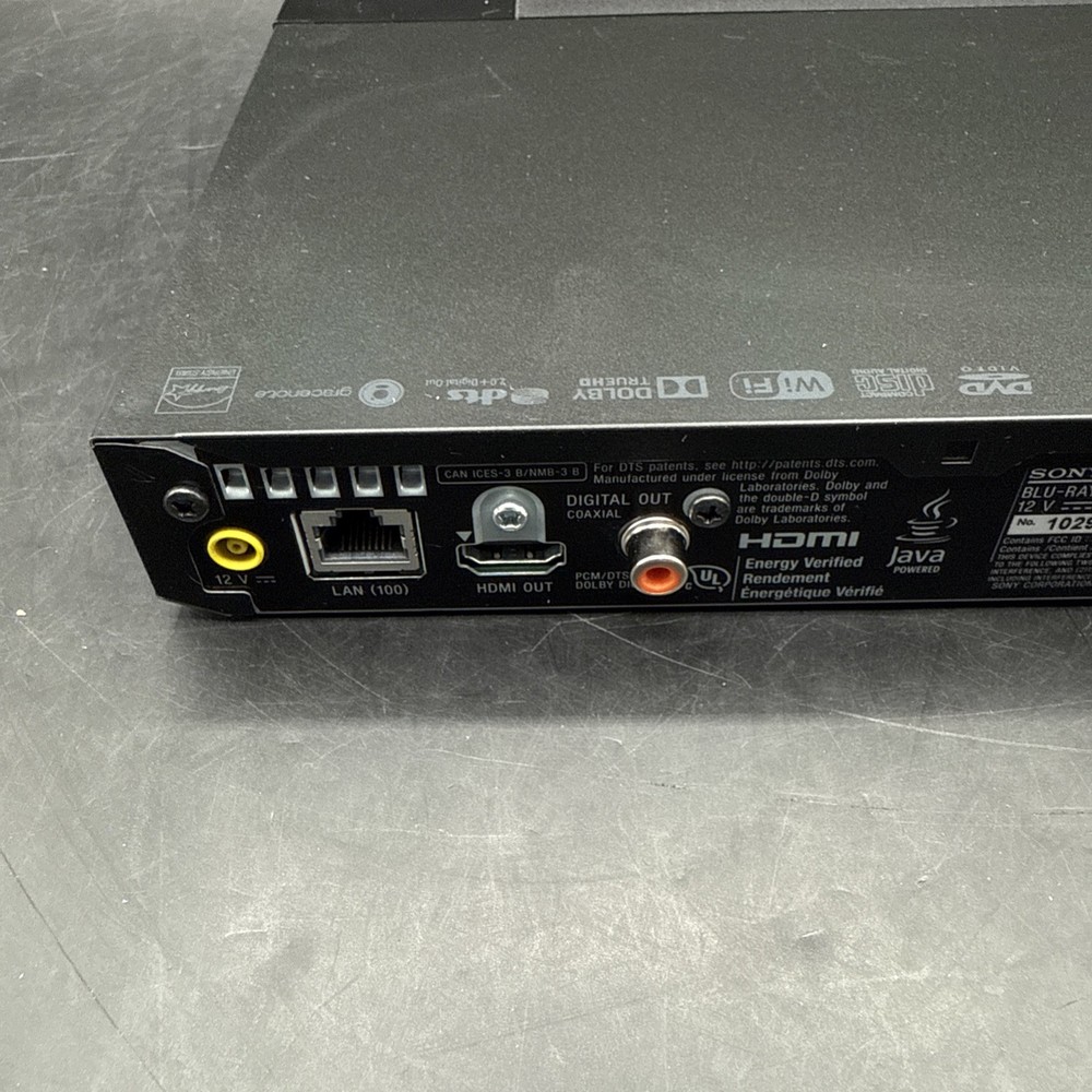 SONY BDP-S3500 Blu-Ray Disc Player with OEM Remote Tested Missing Power Supply