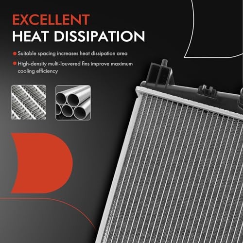 Engine Coolant Radiator Assembly Compatible with Mazda 2 2011 2012 2013 2014