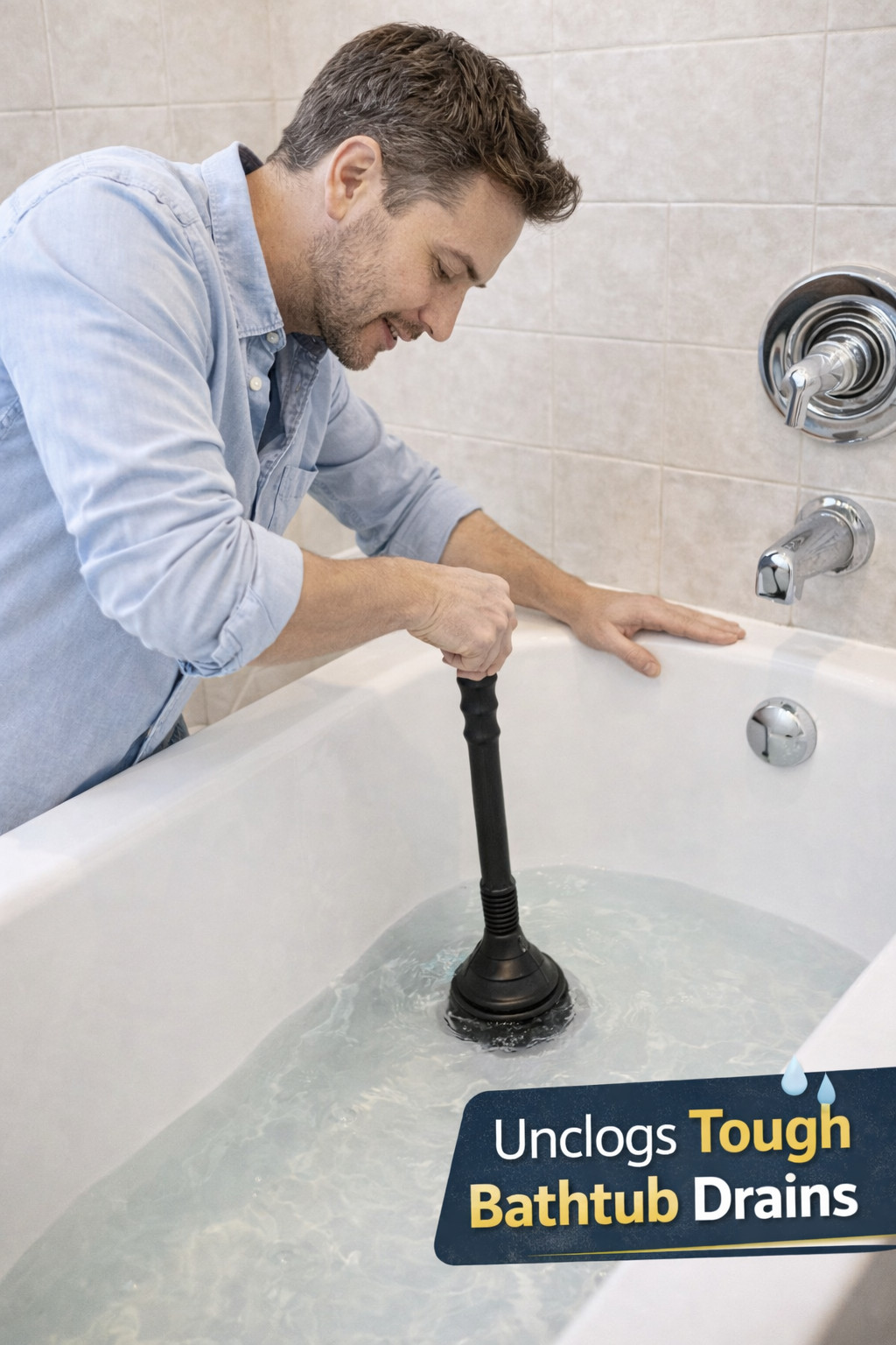 Accordion Toilet Plunger – High-Force Clog Remover for Toilets, Sinks & Tubs