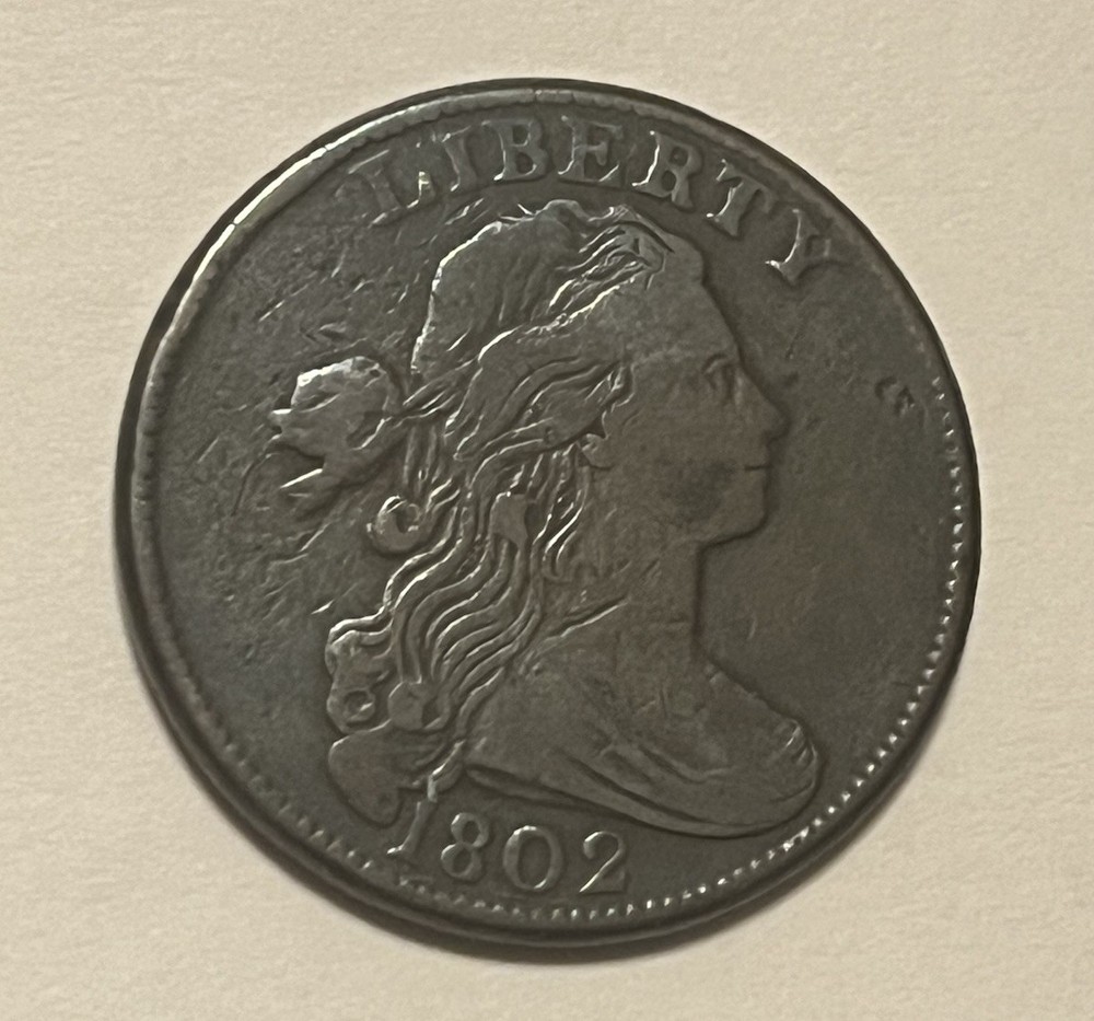 1802 Draped Bust Large cent , S-232, VF