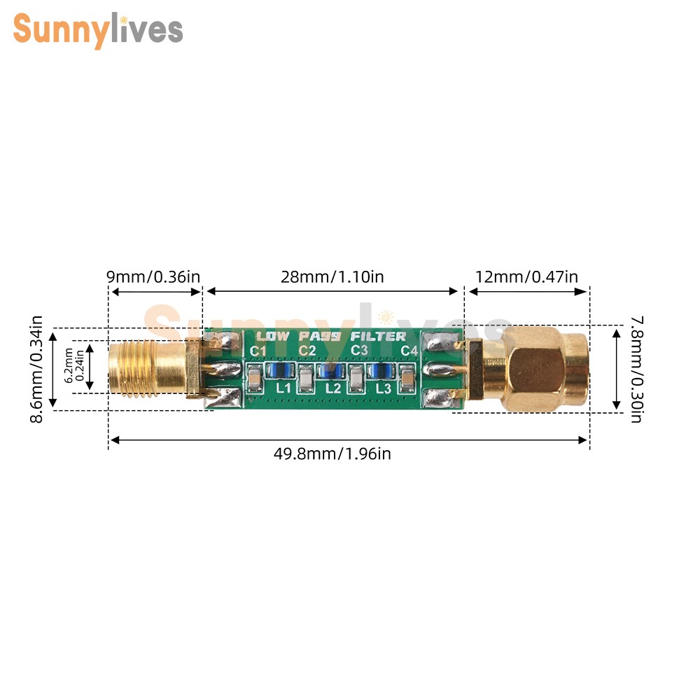 30 MHz LPF Low-pass Filter Module for Receiving Medium and Short Wave Signals