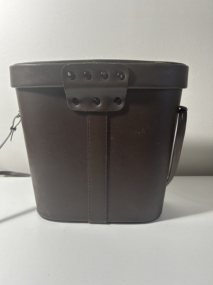 Bell & Howell Binocular Case Dark Brown Lidded with Strap *Empty