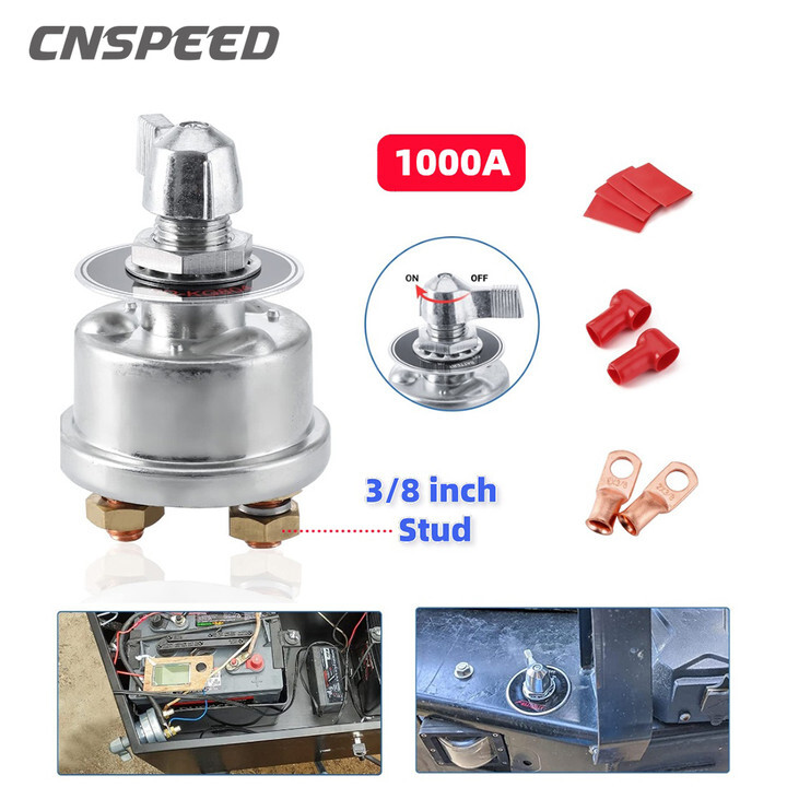 12-48V Master Battery Disconnect Switch Cut Shut Off Switch High Current 250A